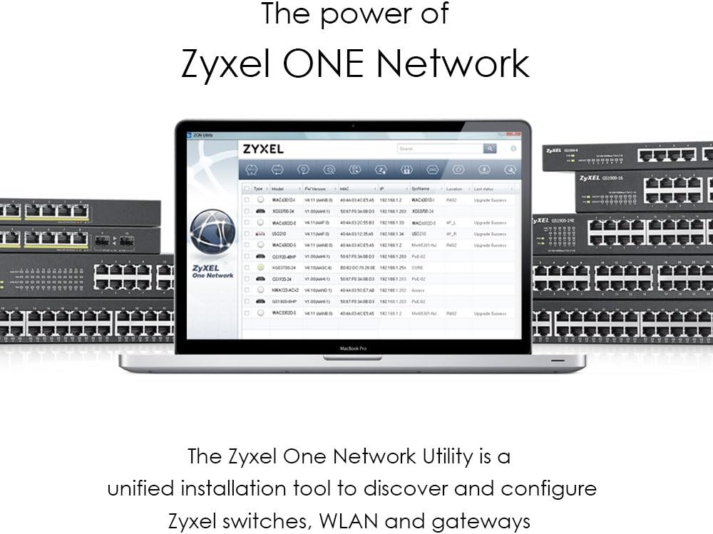 Zyxel Conmutador PoE Gigabit de 8 puertos | Gestión Inteligente | Sobremesa/Montaje en Pared | Sin ventilador | 8 puertos PoE+ 77 Vatios | 2 Puertos SFP | VLAN, IGMP, QoS
