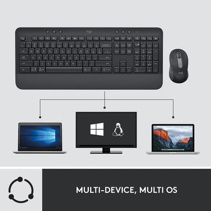 Logitech Signature MK650 Combo for Business, Wireless Mouse and Keyboard, Logi Bolt, Bluetooth, SmartWheel, Globally Certified, Windows/Mac/Chrome/Linux - Black
