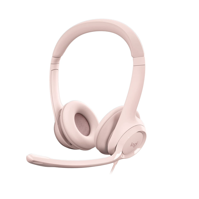 Logitech H390 Wired Headset for PC/Laptop, Stereo Headphones with Noise Cancelling Microphone, USB-A, In-Line Controls, Works with Chromebook