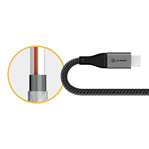 Alogic - Ultra USB-C to USB-C cable 5A/480Mbps - Space Grey (Length: 3 m