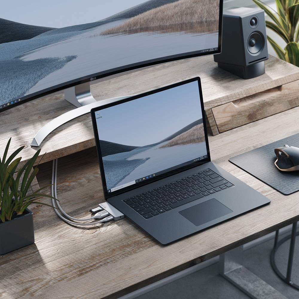 ALOGIC USB C Hub, 4K HDMI, 60W USB C Laptop Charging, USB C to 3.5mm, 1 USB A, Dock Nano Mini, Compatible with iPad Pro/Air 2020 (Thunderbolt 3 Compatible