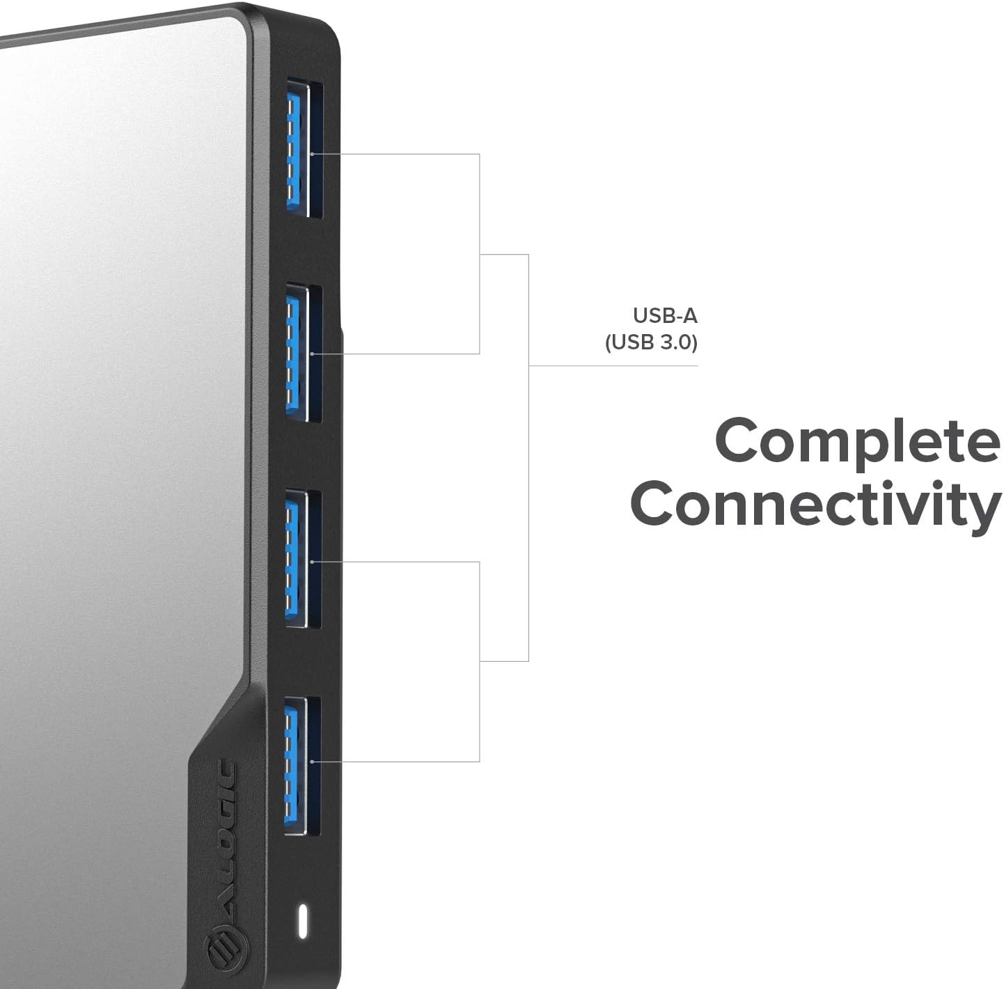 ALOGIC USB-C Fusion Swift Hub, 4-in-1 Type C Adapter, USB A 3.0 data rate of 5Gbps, Compatible with MacBook Pro/Air and iPad Pro/Air