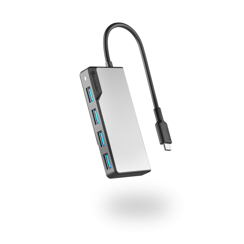 ALOGIC USB-C Fusion Swift Hub, 4-in-1 Type C Adapter, USB A 3.0 data rate of 5Gbps, Compatible with MacBook Pro/Air and iPad Pro/Air
