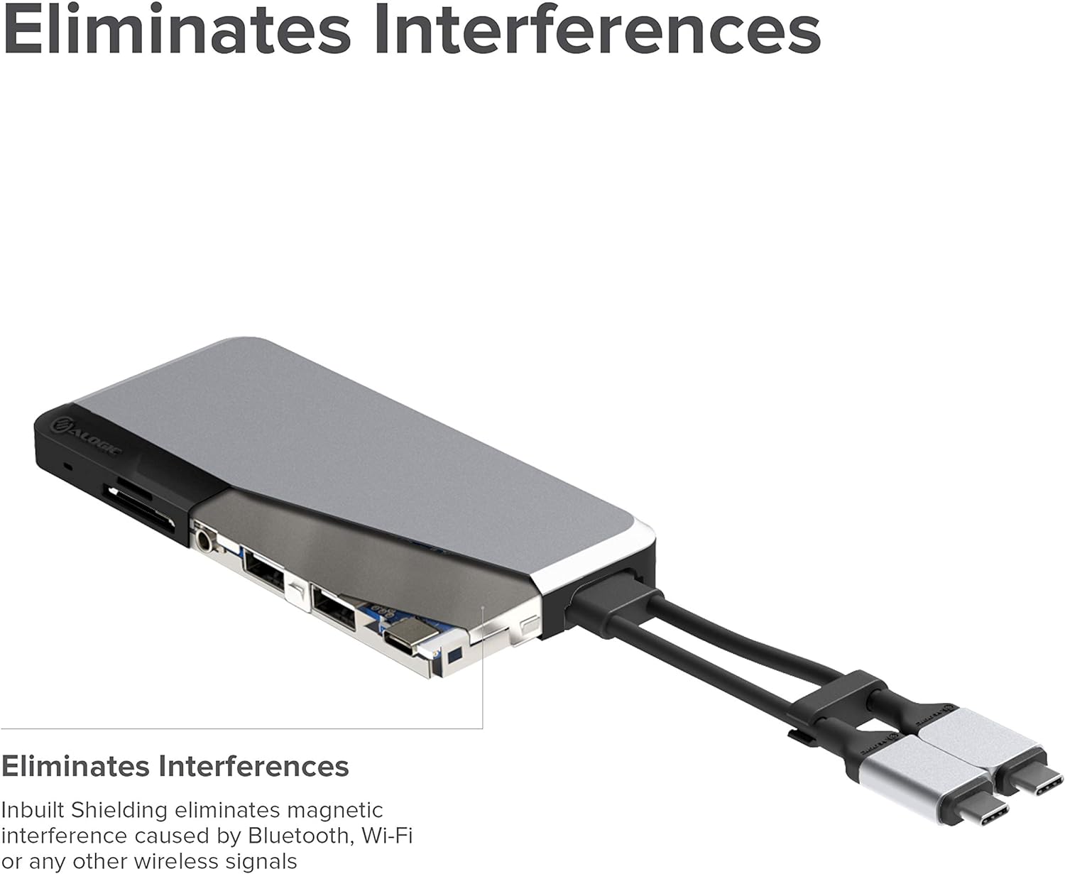 ALOGIC USB-C 10-in-1 Super Dock, Dual Display - 4K@60Hz, 2 HDMI, USB-C (100W PD and Data 5G), 3.5mm Audio Jack, Ethernet Port, Micro/SD Card, For MacBook Pro/Air, M1 Mac Pro / M1 Mac Max, XPS and more