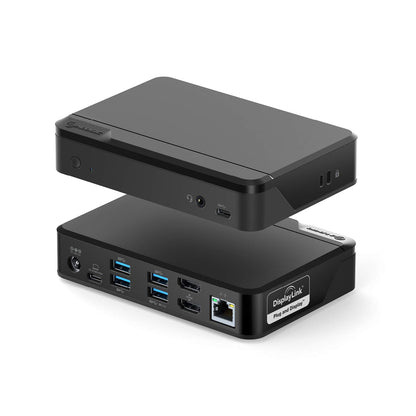 ALOGIC Universal Twin HD Docking Station, USB-C & USB-A Compatible - Dual Display 1080p@60Hz, 2x HDMI, 1 x USB-C 3.1(5G), 4 x USB-A 3.0(5G), 1 x Audio, 1 x Gigabit Ethernet Lock slot– DUTHD