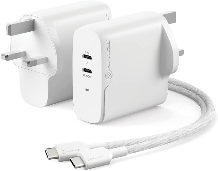 Alogic 2X63 Rapid Power 2 Port 63W Gan Charger Usb-C (45W) + Us