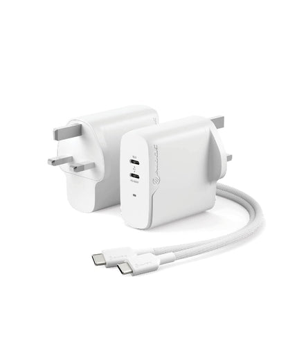 Alogic 2X63 Rapid Power 2 Port 63W Gan Charger Usb-C (45W) + Us