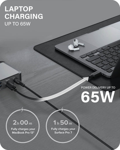 ALOGIC Dual 4K Display Universal Docking Station DX2 with 65W Laptop Compatible with Mac and Windows, 2x4K@60Hz DisplayPort,1xUSB-C 10G (with Fast Charging),3xUSB-A 5G, Audio, Ethernet