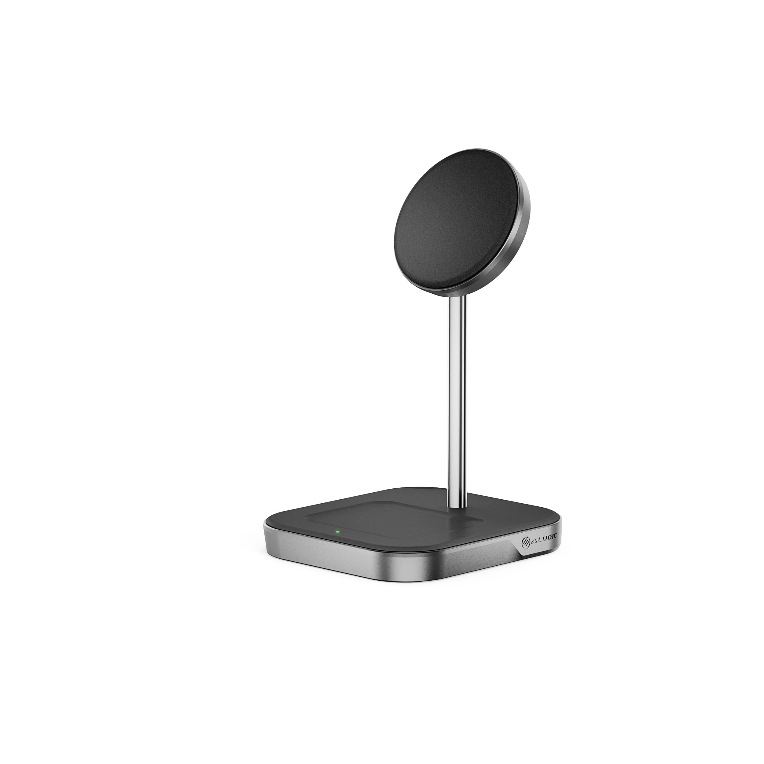 ALOGIC MagSpeed 2-in-1 Wireless Charging Station, MagSafe Compatible for iPhone 12/ iPhone 13 series & Wireless Charging enabled AirPods Case, LED indicator, Certified safe.