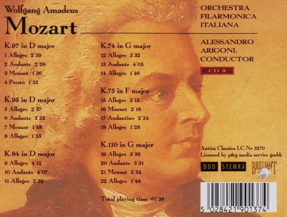 Symphonien KV 97-95-84-74-75-110