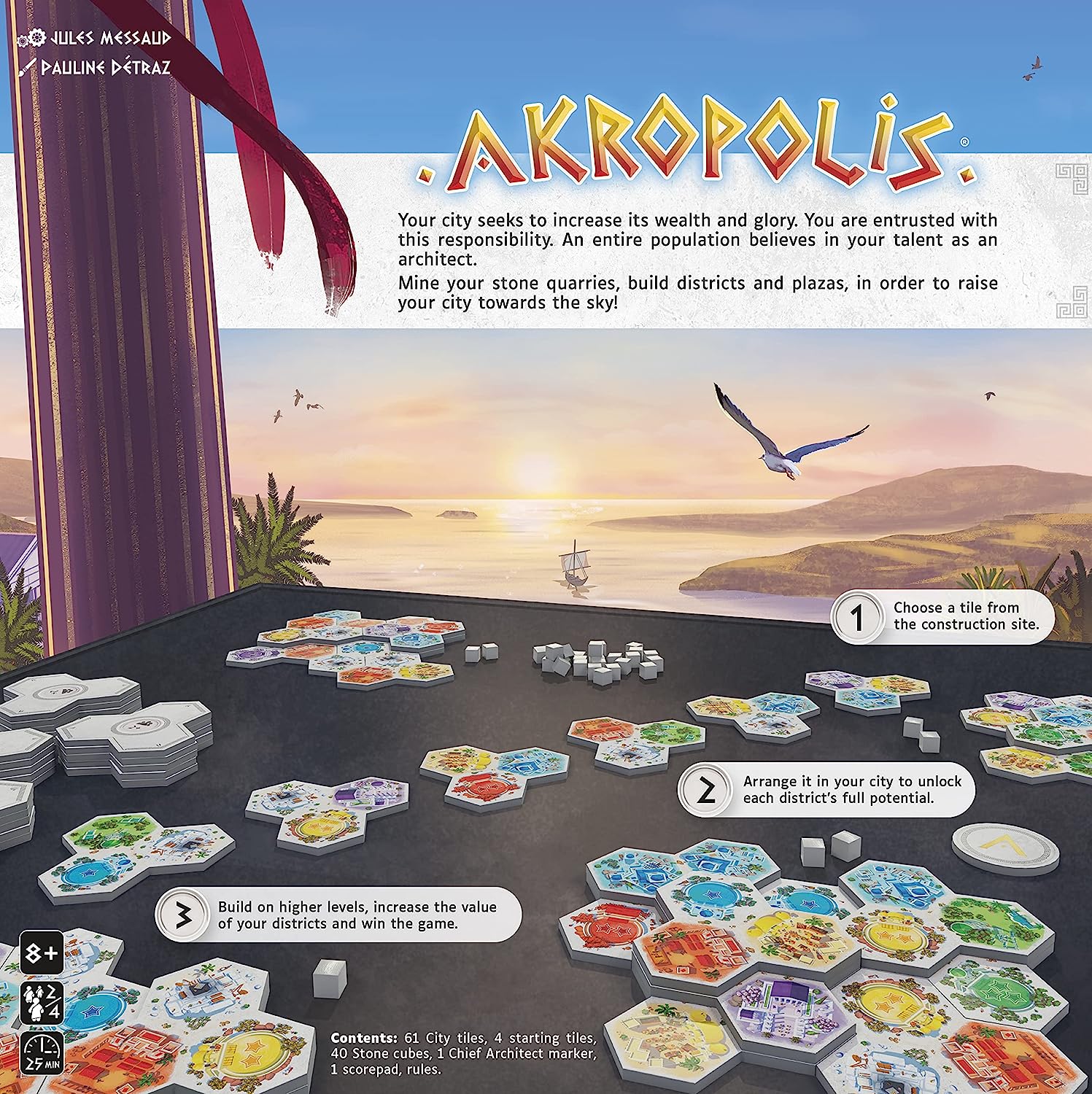 Akropolis - Strategy Tile Laying Board Game - Ages 8 +