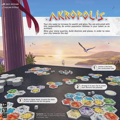 Akropolis - Strategy Tile Laying Board Game - Ages 8 +