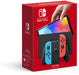 Nintendo Switch (OLED model) with Neon Red & Neon Blue Joy-Con