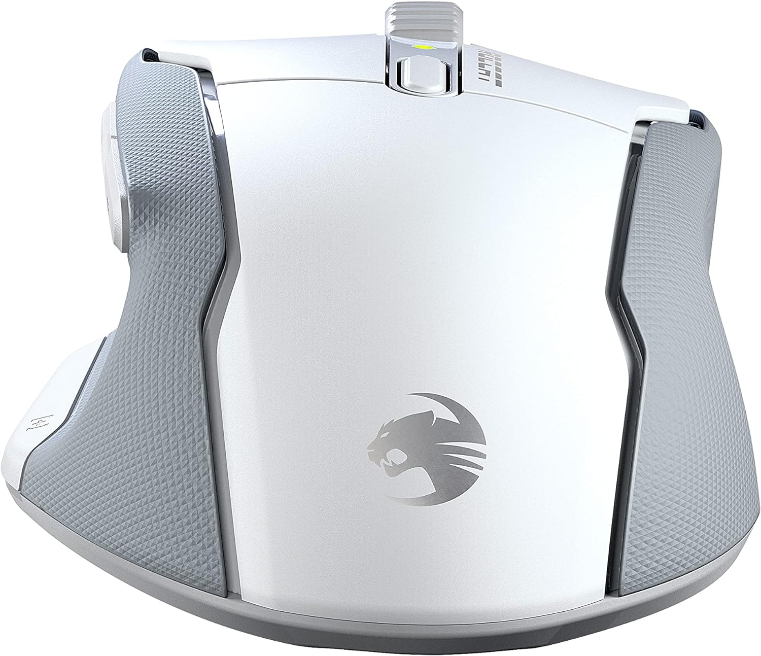 Roccat Kone Air - Draadloze ergonomische gamingmuis met batterijvermogen van 800 uur, optische sensor van 19K DPI, zijgrepen van dubbel geïnjecteerd rubber, Wit White
