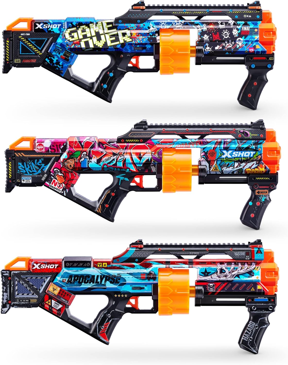 XSHOT Skins Last Stand Dart Blaster (16 pilar), stilar kan variera