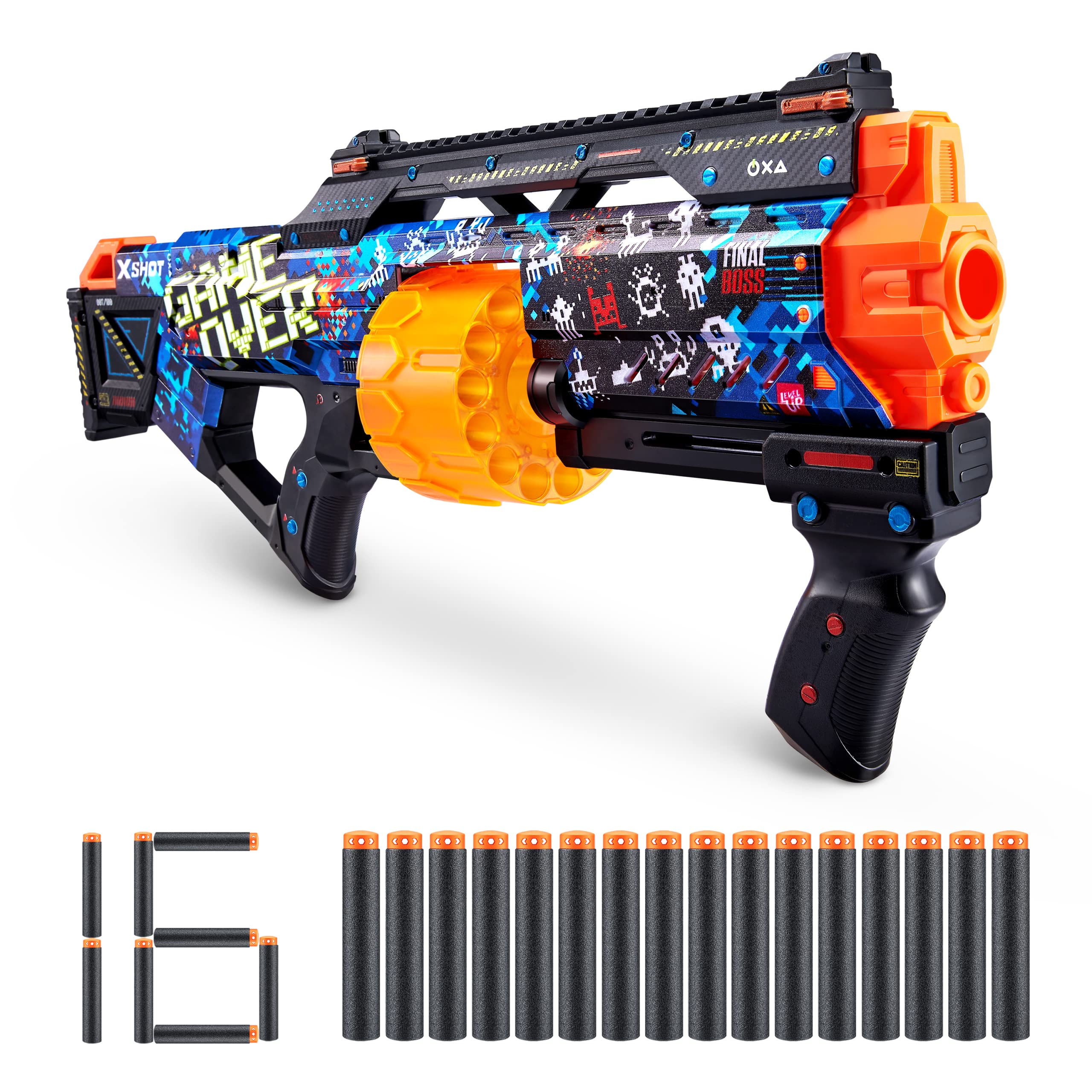 XSHOT Skins Last Stand Dart Blaster (16 pilar), stilar kan variera
