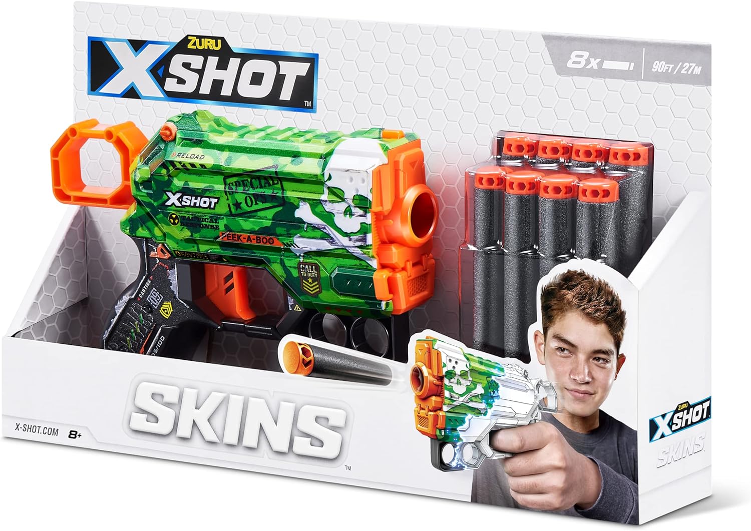 XSHOT - Spuitpistool Skins Menace-8 vlekken gemaakt van schuim, 36515