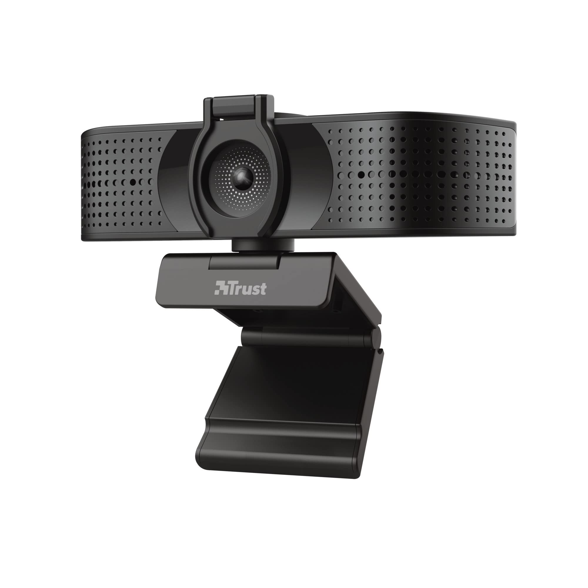 Trust Teza 4K Ultra HD Webcam, 3840x2160, 2 Integrated Microphones and Autofocus, 30 FPS, USB Plug & Play, Web Camera for Teams, Zoom, Skype, PC, Laptop, Mac, Macbook - Black