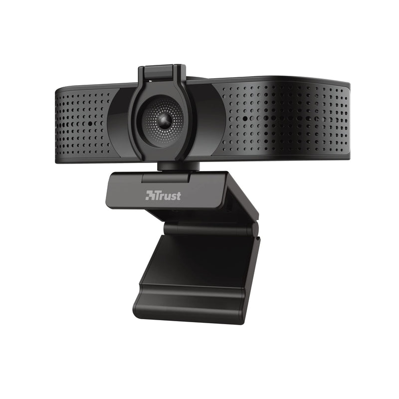 Trust Teza 4K Ultra HD Webcam, 3840x2160, 2 Integrated Microphones and Autofocus, 30 FPS, USB Plug & Play, Web Camera for Teams, Zoom, Skype, PC, Laptop, Mac, Macbook - Black