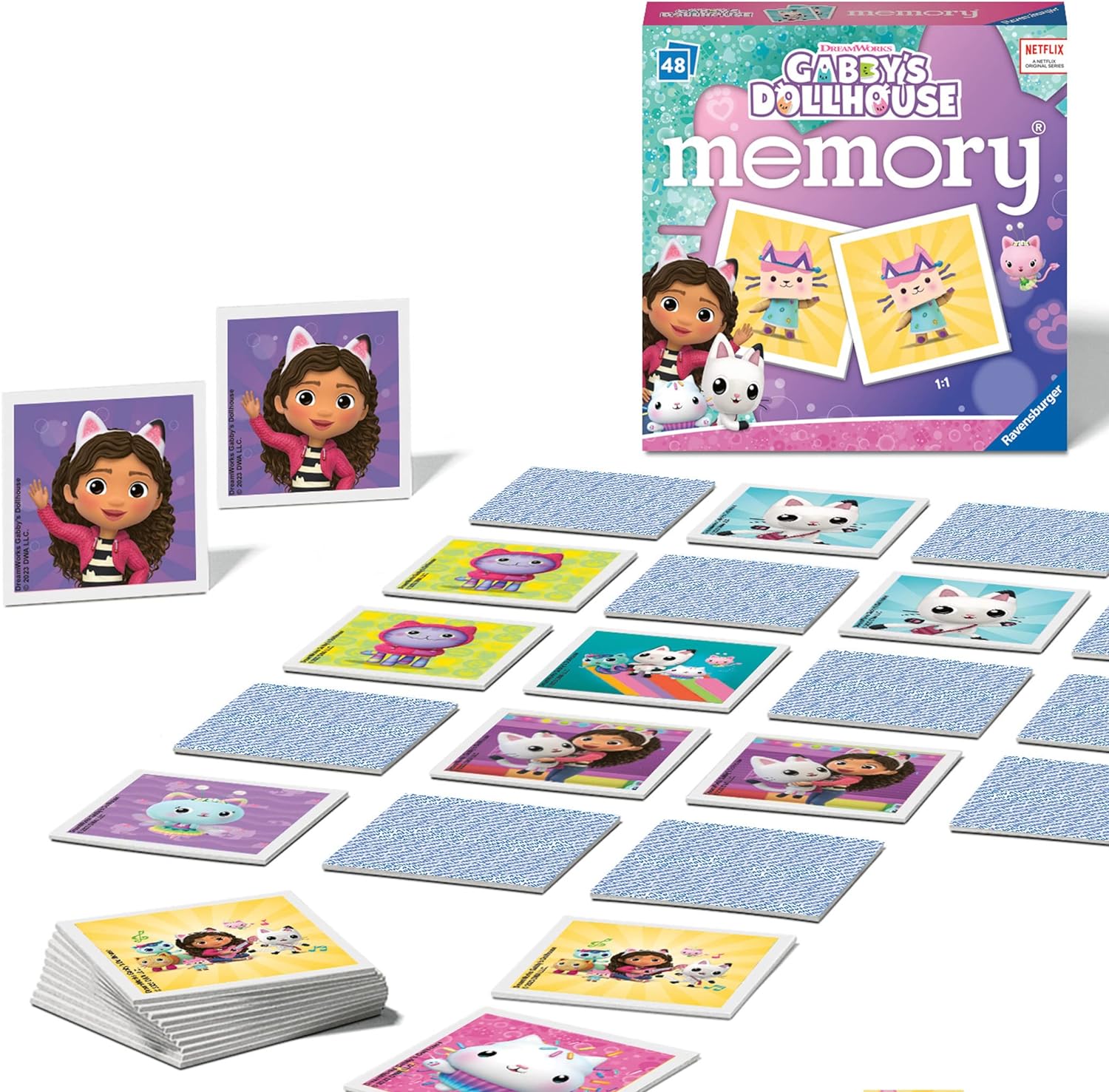 Ravensburger Gabbys Dollhouse Toys - Educational Mini Memory Game for Kids Age 3 Years Up - Matching Picture Snap Pairs & Gabby’s Dollhouse Jigsaw Puzzles