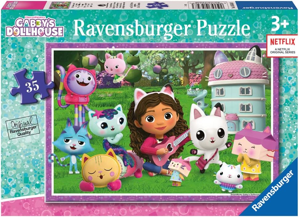 Ravensburger Gabbys Dollhouse Toys - Educational Mini Memory Game for Kids Age 3 Years Up - Matching Picture Snap Pairs & Gabby’s Dollhouse Jigsaw Puzzles