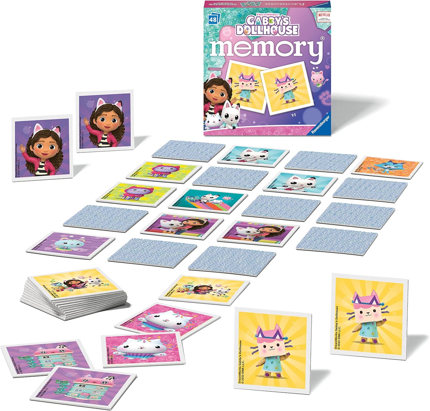 Ravensburger Gabbys Dollhouse Toys - Educational Mini Memory Game for Kids Age 3 Years Up - Matching Picture Snap Pairs & Gabby’s Dollhouse Jigsaw Puzzles