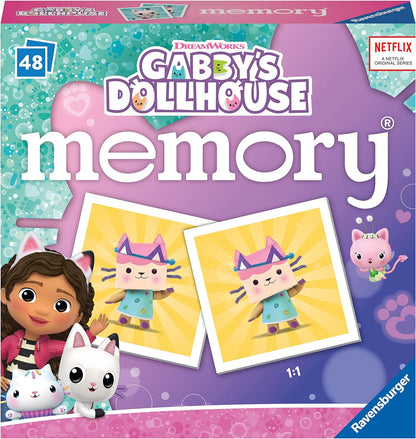 Ravensburger Gabbys Dollhouse Toys - Educational Mini Memory Game for Kids Age 3 Years Up - Matching Picture Snap Pairs & Gabby’s Dollhouse Jigsaw Puzzles