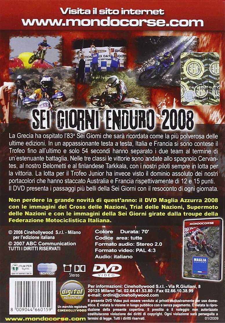 sei giorni enduro 2008 dvd Italian Import