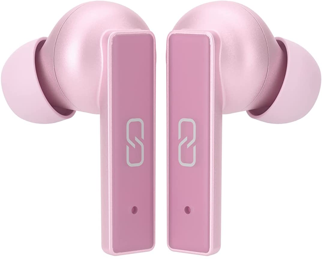 Ledwood Titan Earphones in Rose Gold - Wireless Bluetooth 5.1, All-Day Battery Life, SuperBass Technology