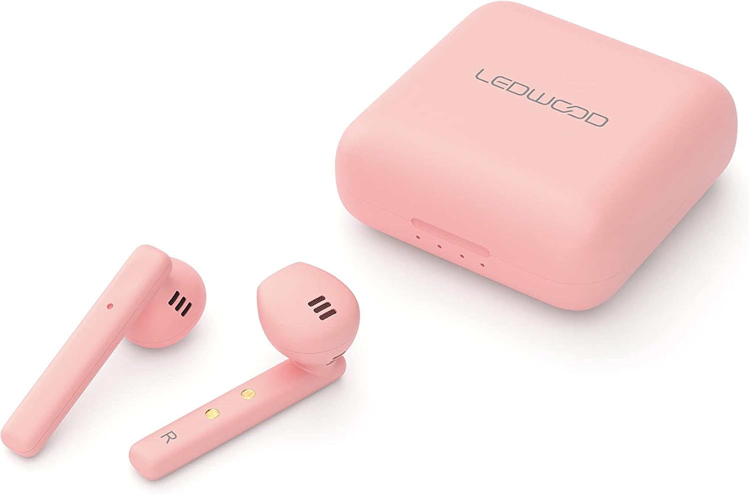 Ledwood Hubble - Auricolari wireless stereo Bluetooth 5.0 + EDR - Accoppiamento automatico - USB-C - Ricarica rapida - Autonomia 15 H - Controllo touch - Assistente vocale - Compatibile con