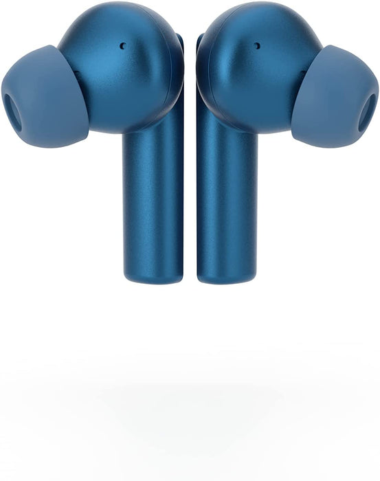 Ledwood Titan Earphones in Electric Blue - Wireless Bluetooth 5.1, All-Day Battery Life, SuperBass Technology