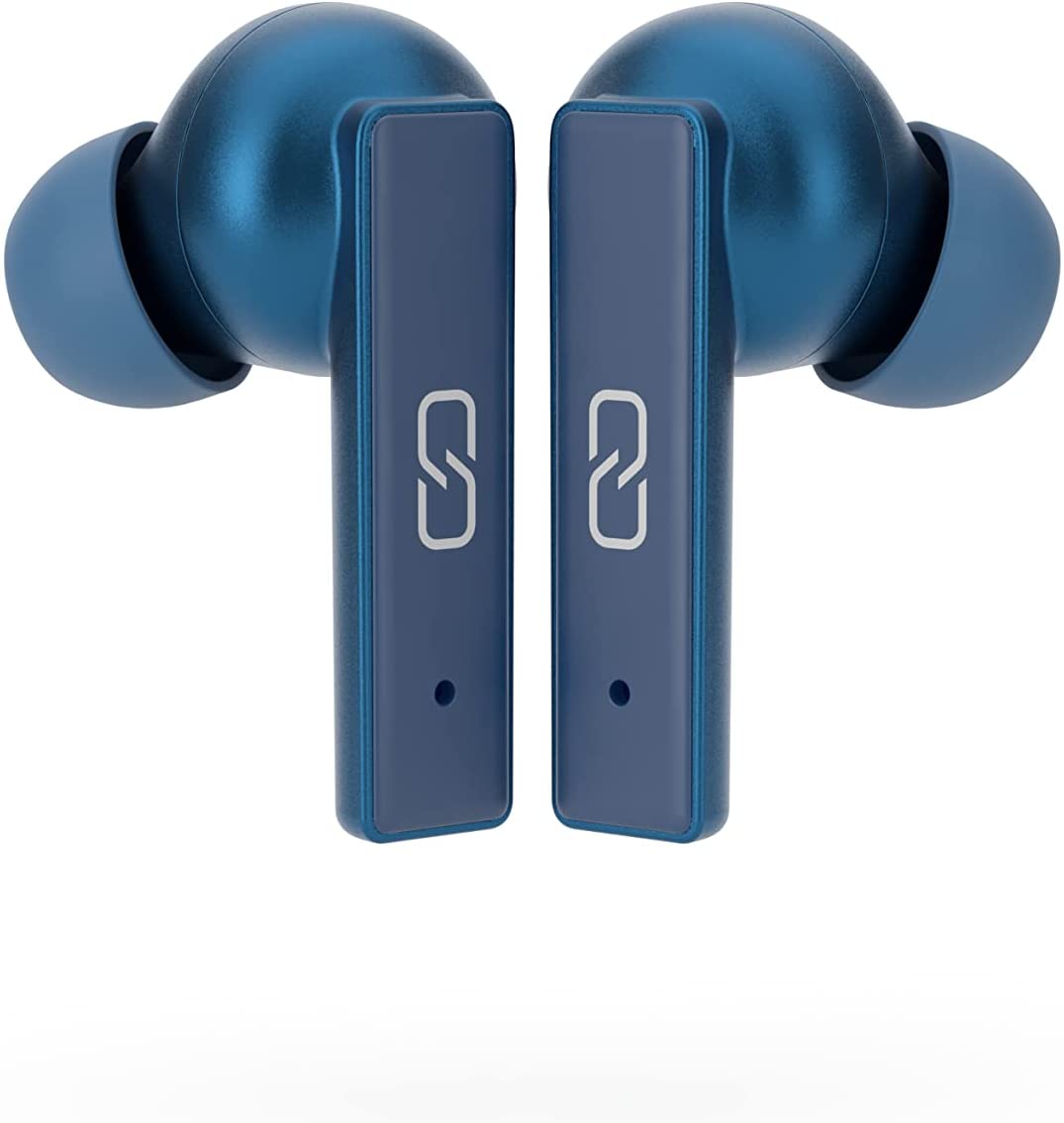 Ledwood Titan Earphones in Electric Blue - Wireless Bluetooth 5.1, All-Day Battery Life, SuperBass Technology