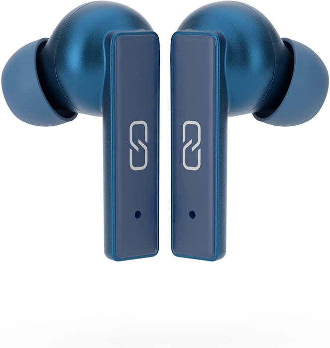 Ledwood Titan Earphones in Electric Blue - Wireless Bluetooth 5.1, All-Day Battery Life, SuperBass Technology