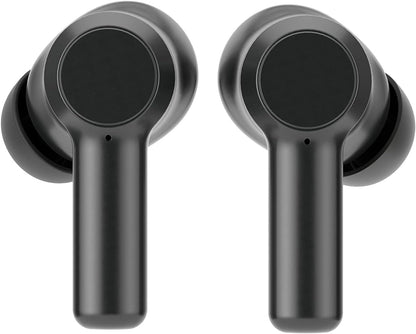 Ledwood Auricolare Bluetooth senza fili + orologio connesso urbano, auricolari tattile, supporto vocale, applicazione inclusa, orologio IPX65, compatibile con iOS/Android (nero