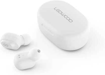 LEDWOOD Kepler TWS Wireless Earphones + Activity Tracker - Touch Earphones - Voice Assistance - Compatible with iOS/Android (White)
