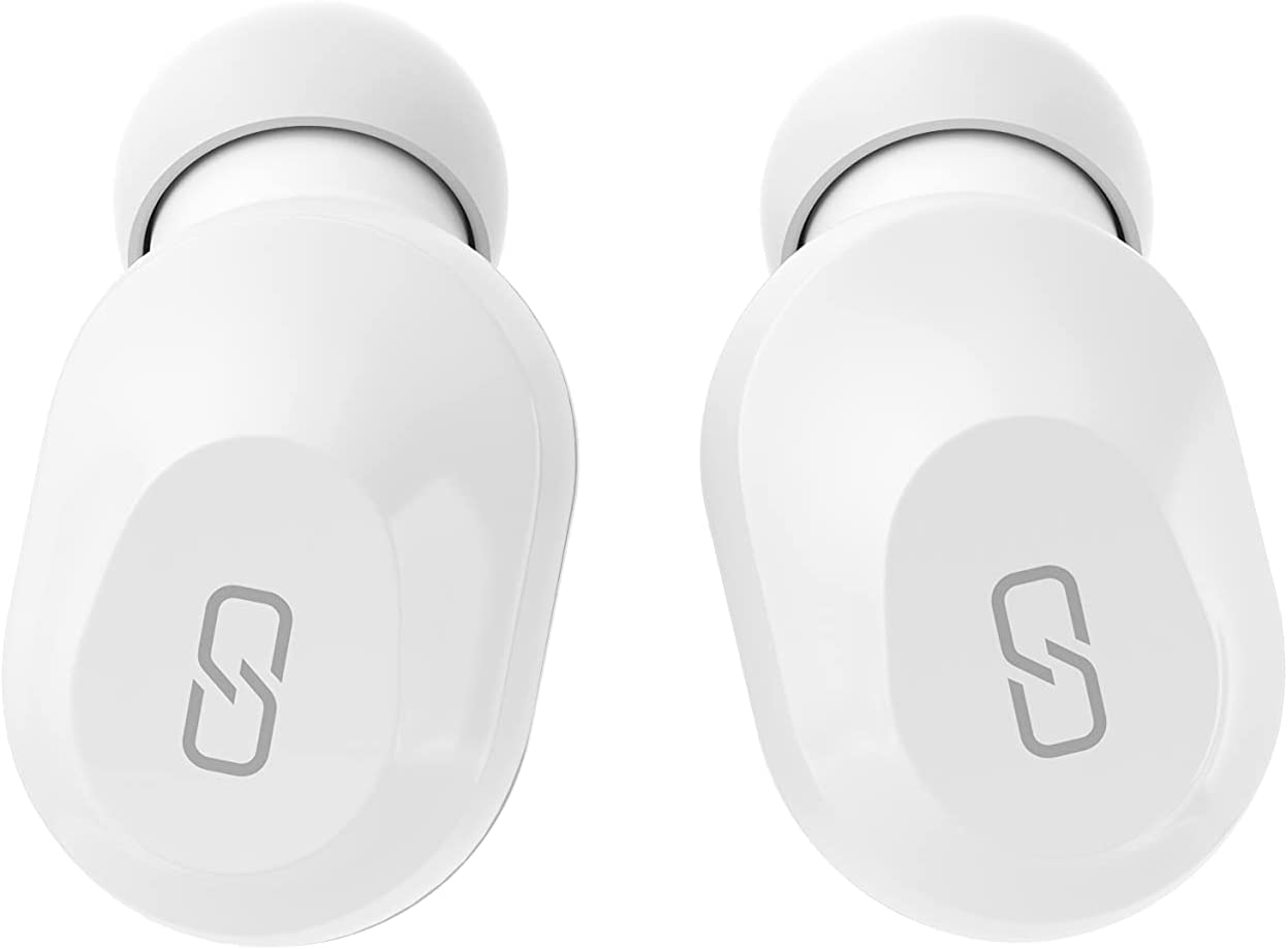 LEDWOOD Kepler TWS Wireless Earphones + Activity Tracker - Touch Earphones - Voice Assistance - Compatible with iOS/Android (White)