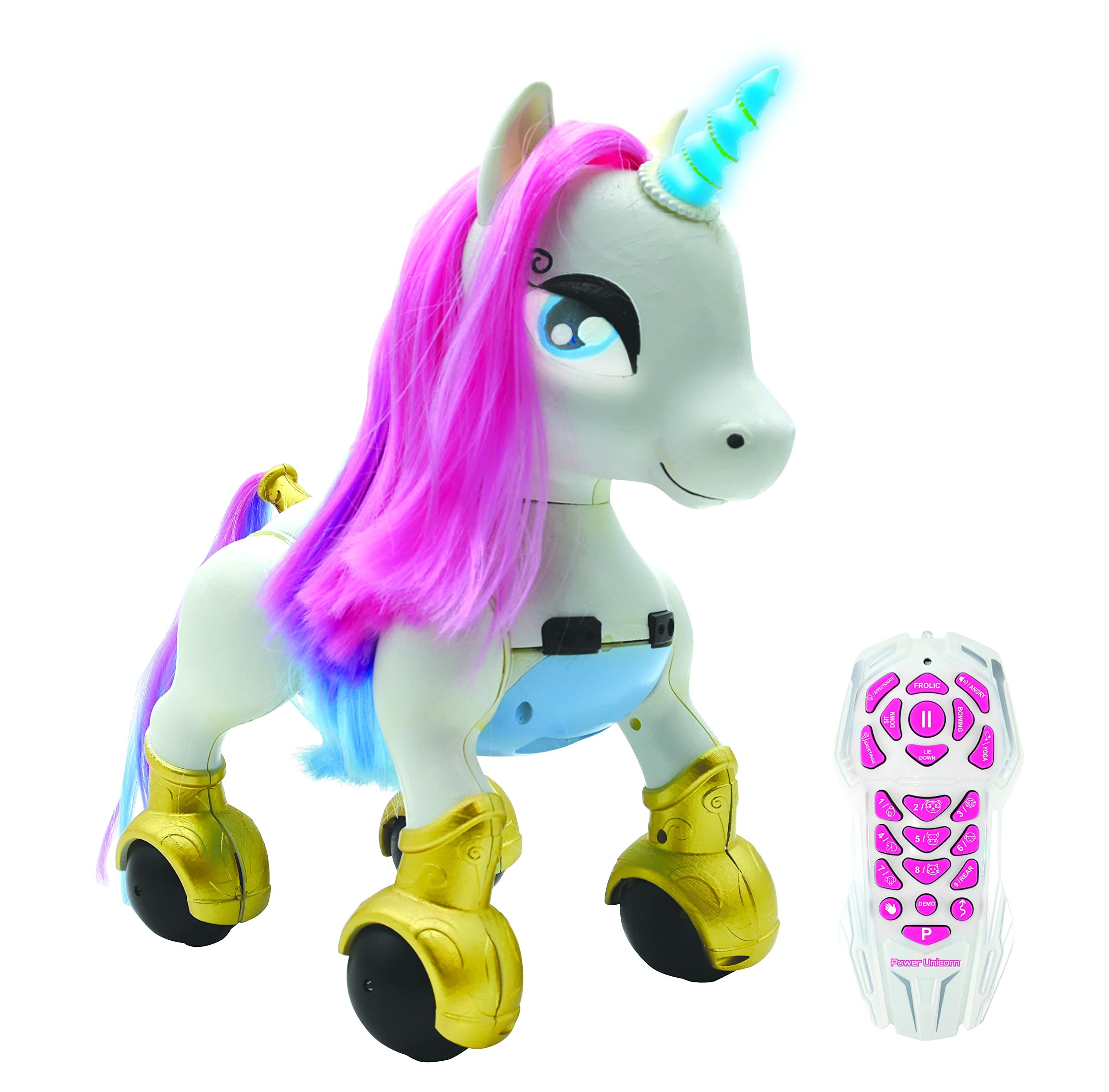LEXIBOOK Power Unicorn®- My Smart Unicorn to train Programmable with remote control, training and gesture control function, dance, music, light effects, rechargeable