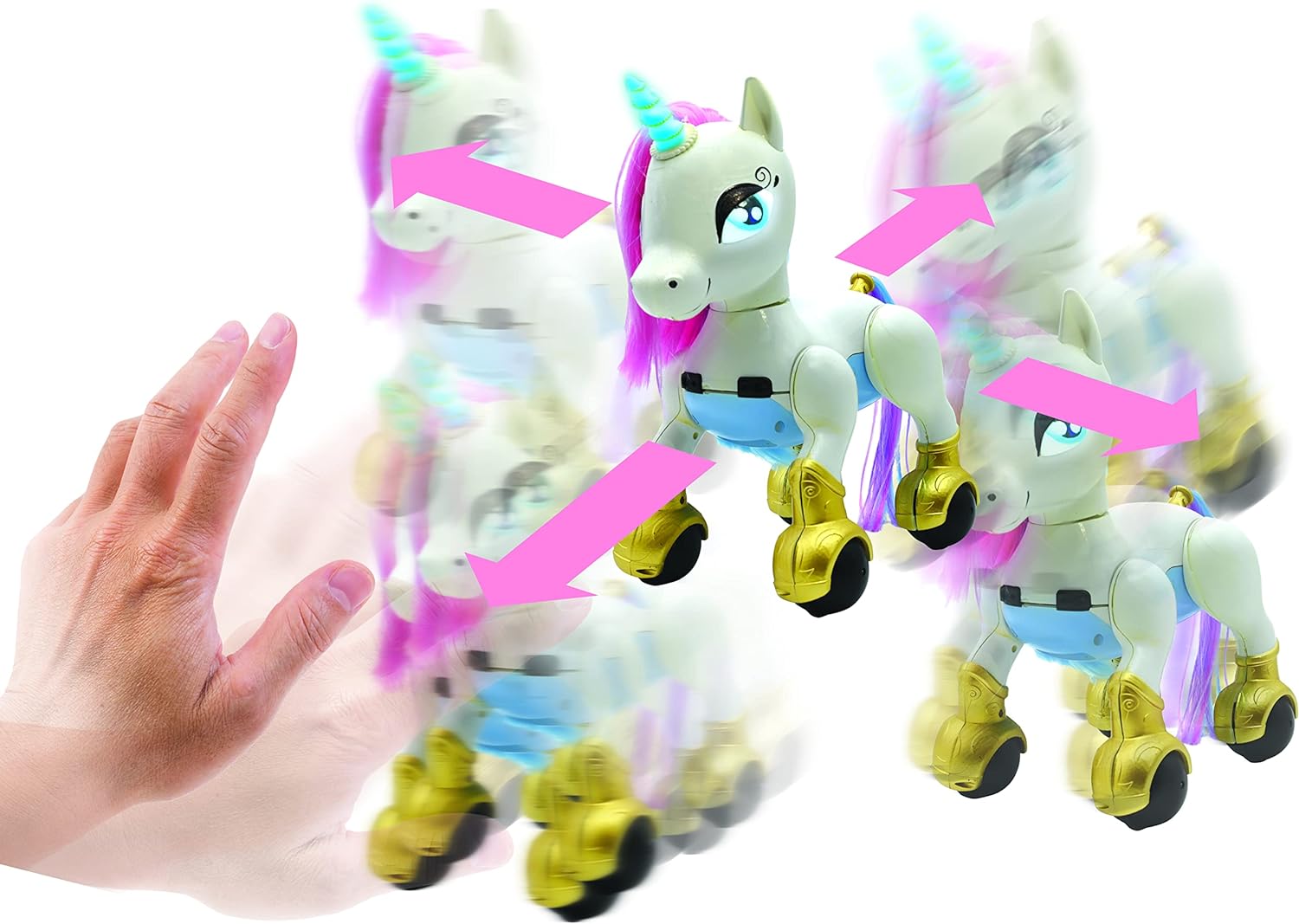 LEXIBOOK Power Unicorn®- My Smart Unicorn to train Programmable with remote control, training and gesture control function, dance, music, light effects, rechargeable