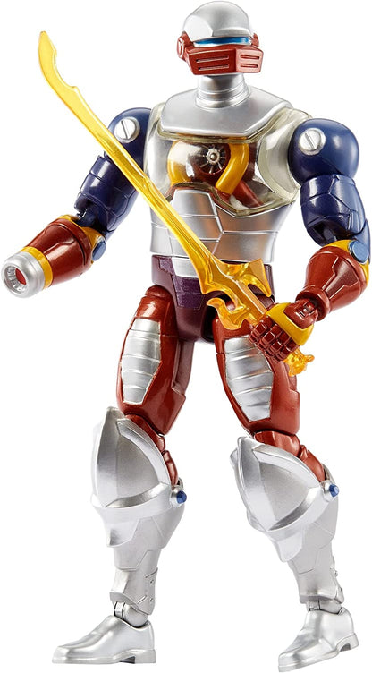 Masters of the Universe Masterverse Action Figure Roboto, Detailed Collectible with Arm Attachments & Swords, Articulated MOTU Toy Gift, HLB40