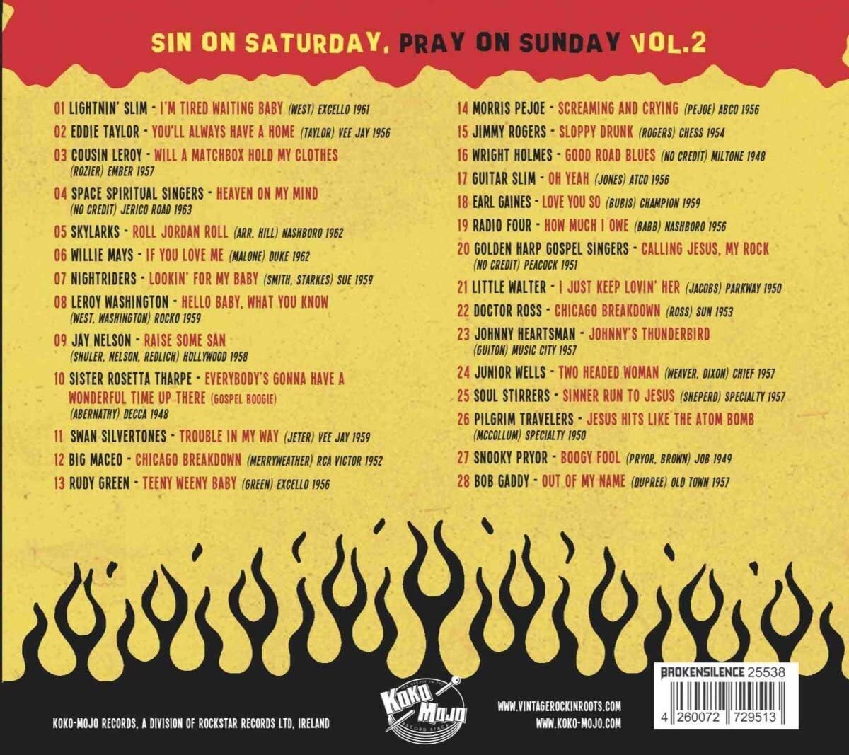 Sin On Saturday, Pray On Sunday: 28 Sizzling Slabs of Rhythm & Blues and Gospel - Volume 2