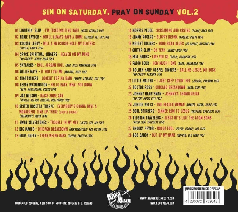Sin On Saturday, Pray On Sunday: 28 Sizzling Slabs of Rhythm & Blues and Gospel - Volume 2