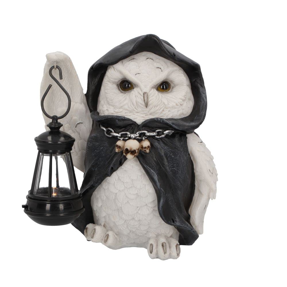 Nemesis Now Reapers Flight Owl Lantern Figurine, White 17cm