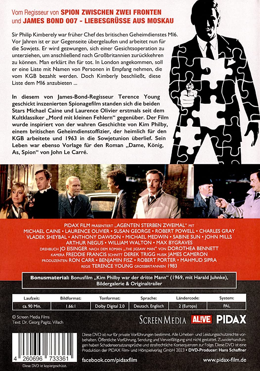 Agenten sterben zweimal (Jigsaw Man) / Starbesetzter Spionagethriller von James-Bond-Regisseur Terence Young (Pidax Film-Klassiker