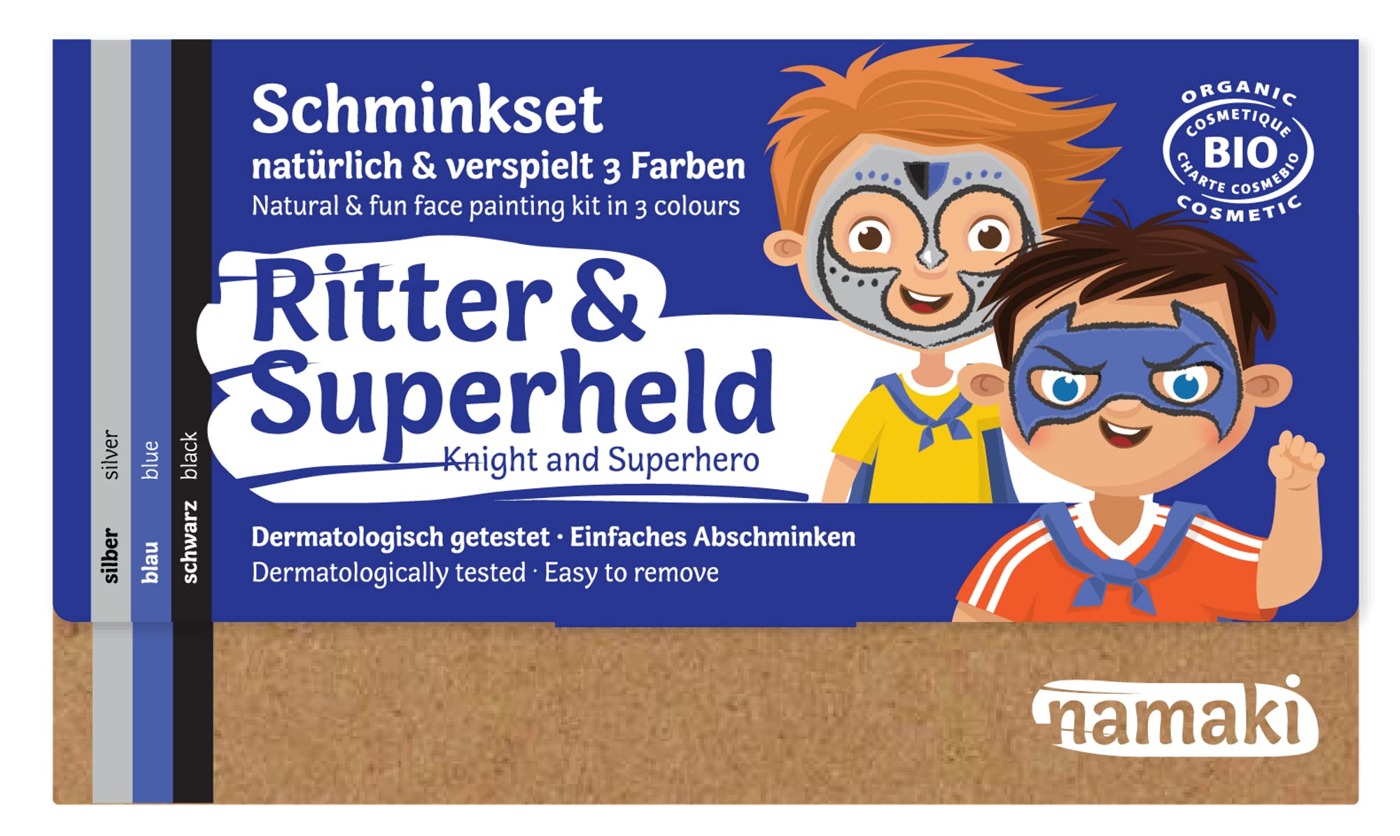 namaki Schminke - Ritter & Superheld - 3 Farben Ritter & Superheld