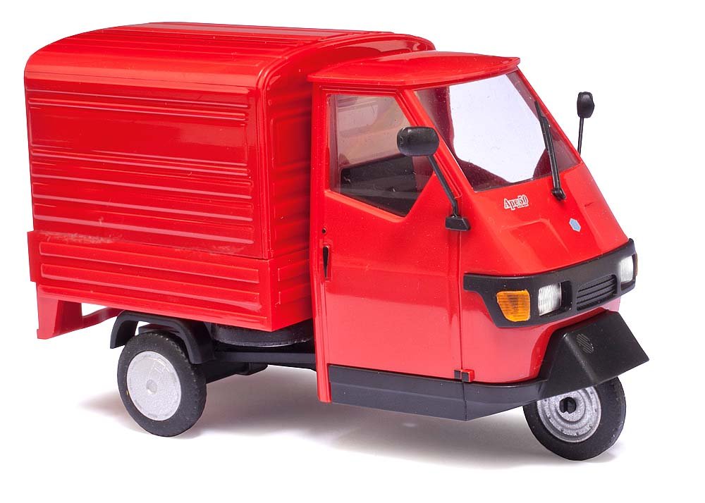 Busch - 1/43 Piaggio Ape 50 M.kofferaufbau Rot