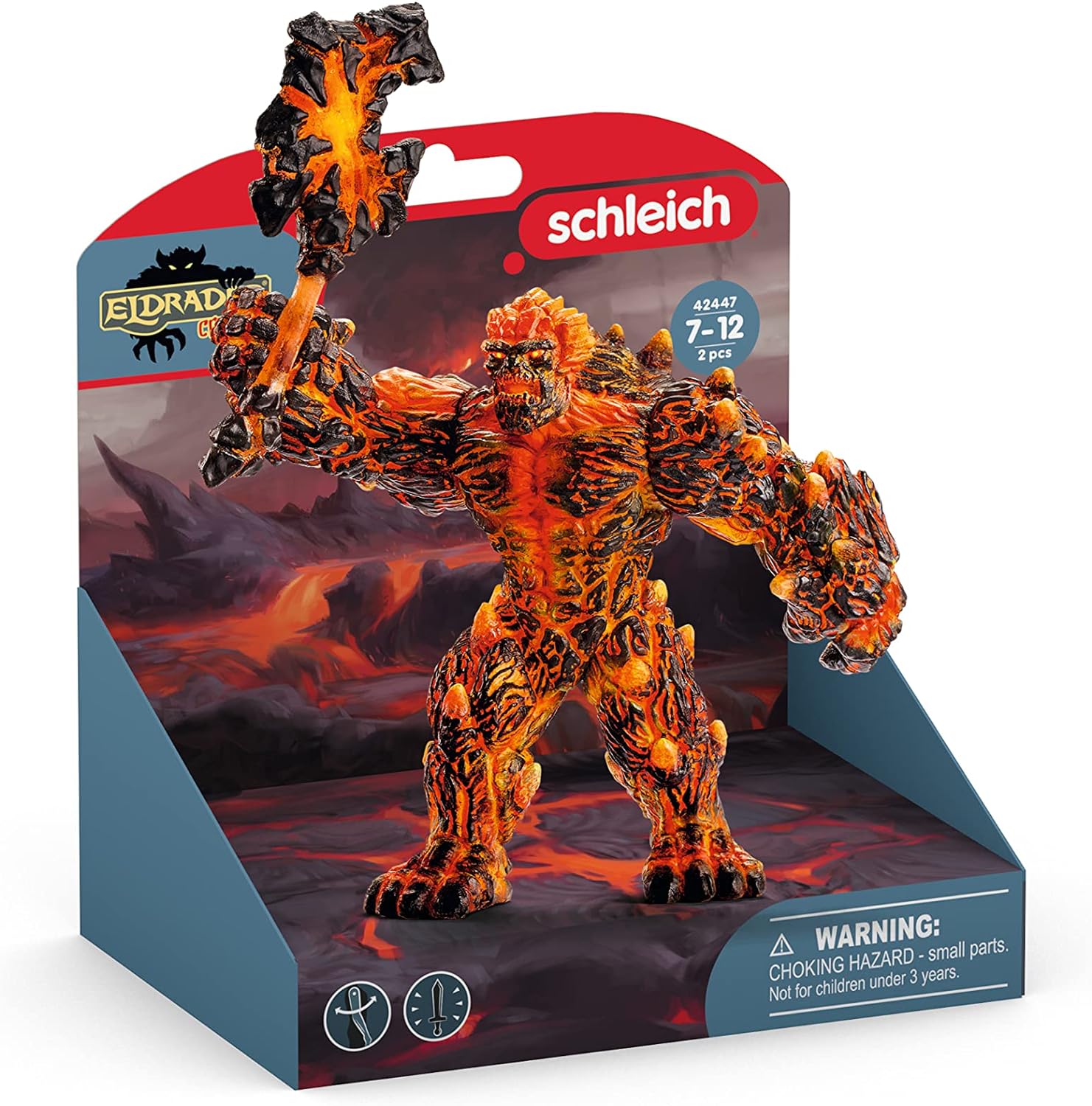 Schleich Eldrador Creatures Mythical Creatures Toys for Kids Lava Monster Action Figure, Lava Golem, Ages 7+