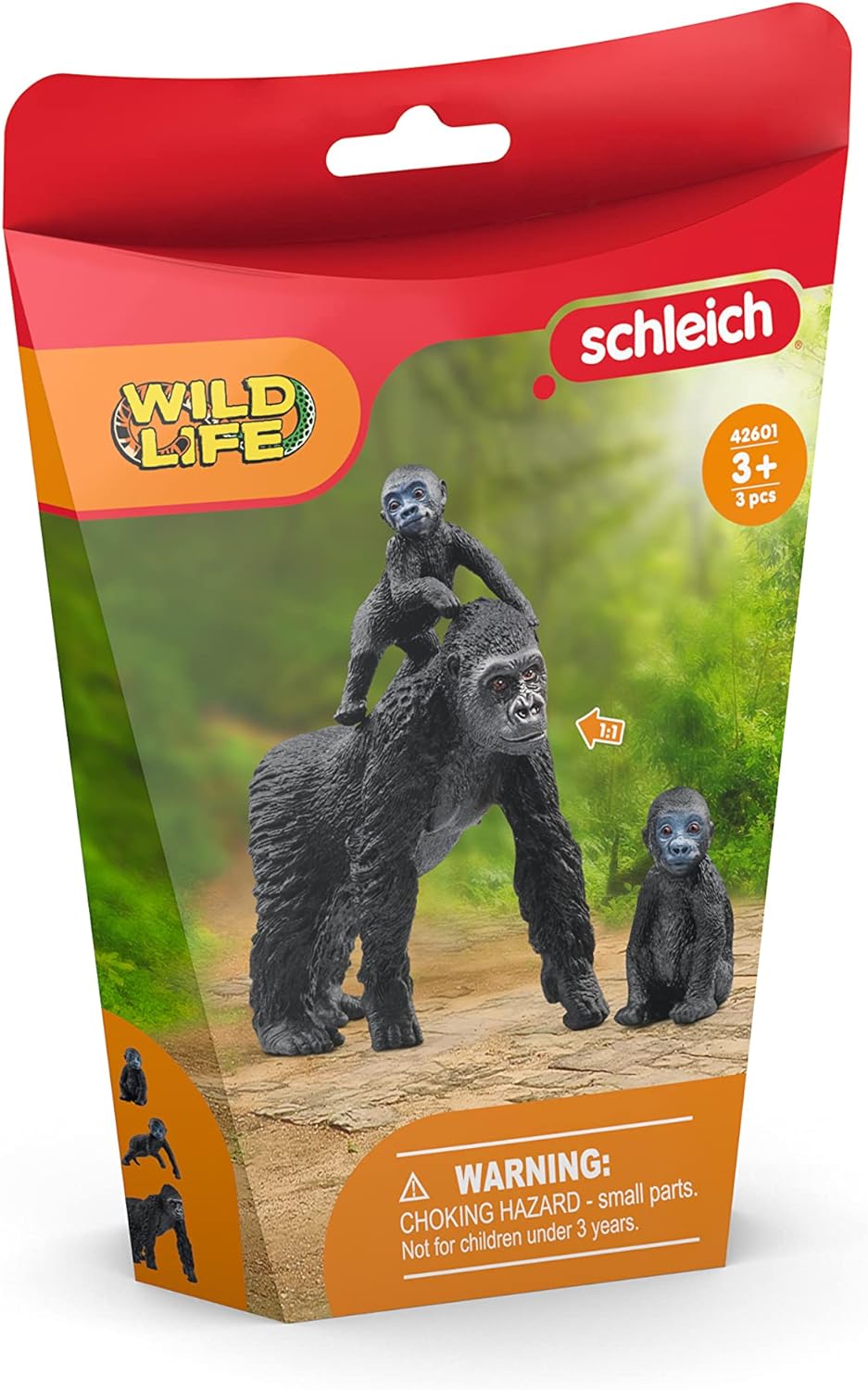 SCHLEICH 42601 Gorilla Family Wild Life Toy Figurine for children aged 3-8 Years