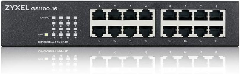 Zyxel 16-Port Gigabit Ethernet Unmanaged Switch - Fanless Design