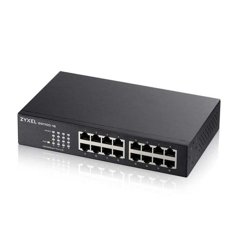 Zyxel 16-Port Gigabit Ethernet Unmanaged Switch - Fanless Design