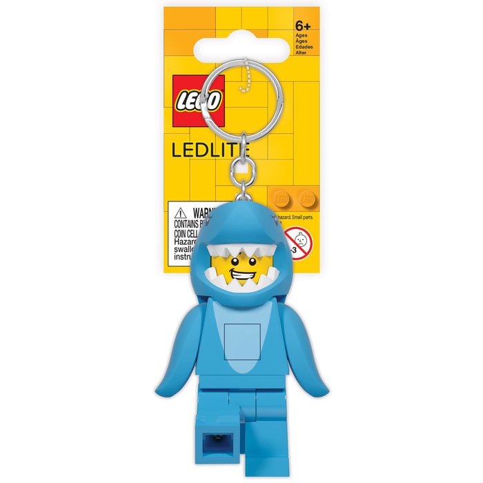 Llavero LEGO Icónico Chico Tiburón con Linterna LED - Regalo para Niños - Figura 82 mm - 2 Pilas CR2025 Incluidas